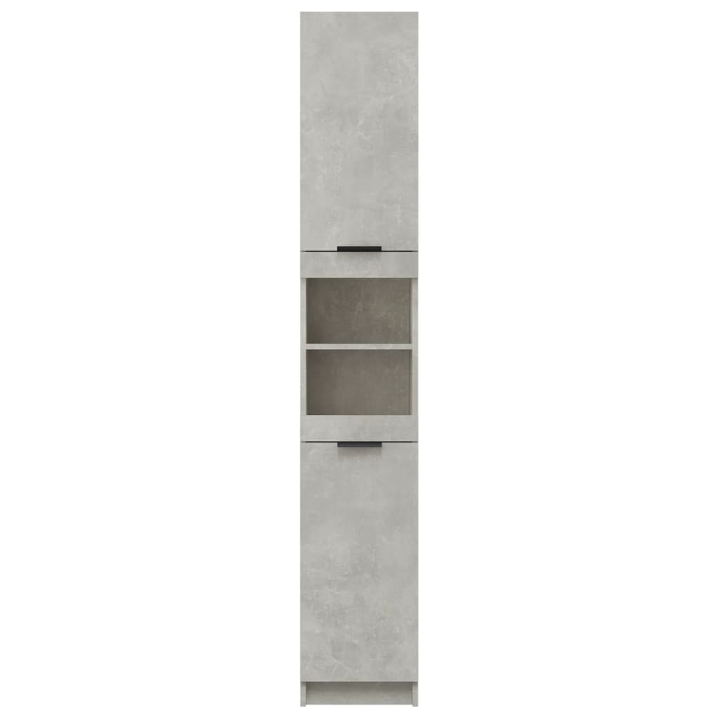 Bathroom Cabinet Concrete Grey Engineered Wood Tall