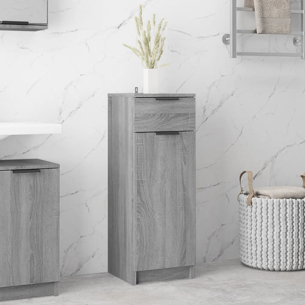 Bathroom Cabinet Concrete Grey Engineered Wood Standard