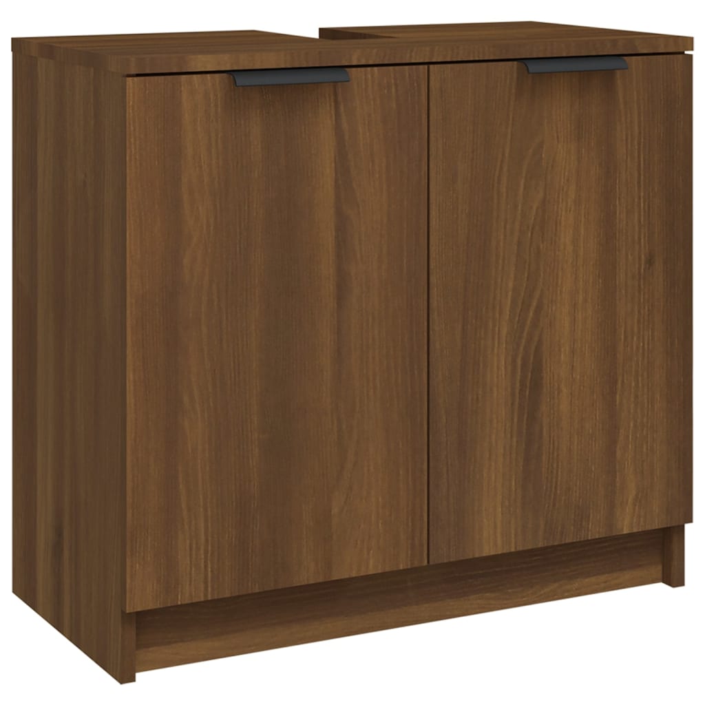 Bathroom Furniture Set Engineered Wood Large