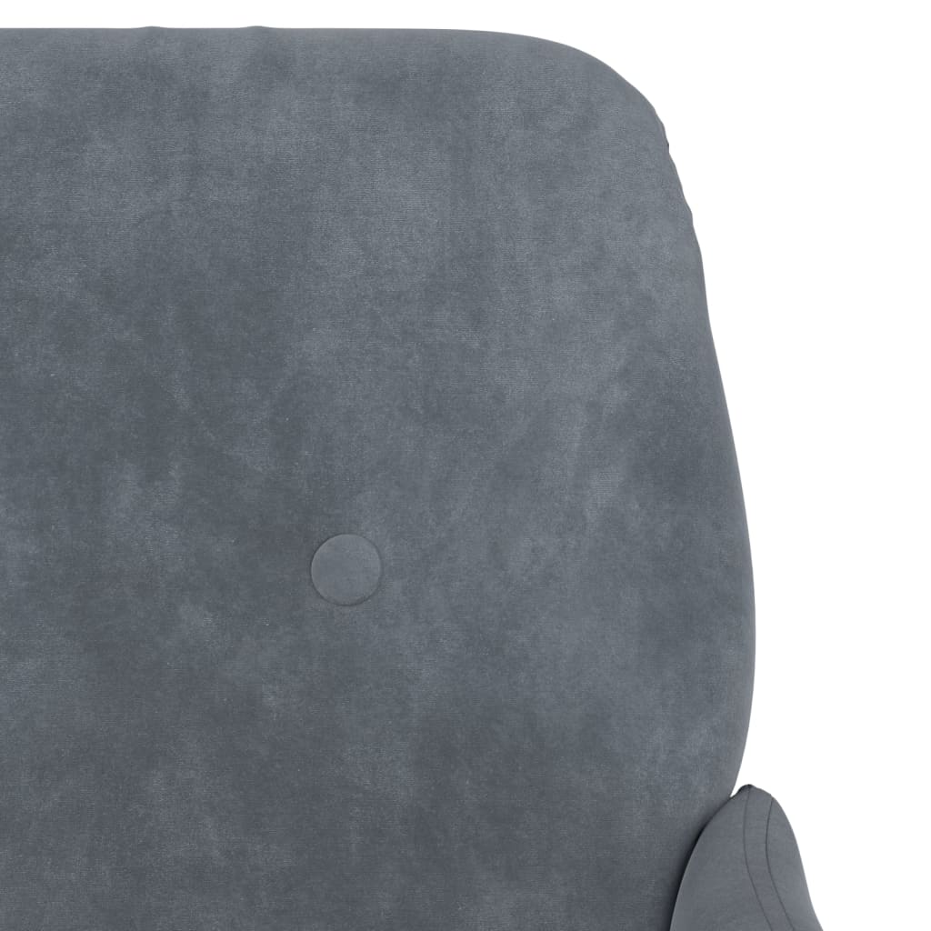 Armchair Dark Grey Velvet (100% Polyester), Metal, Plywood Medium