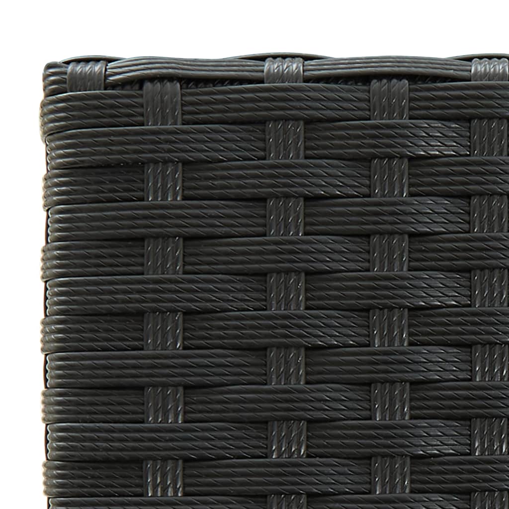 Bar Stool Set Of 2 Poly Rattan, Powder-Coated Steel