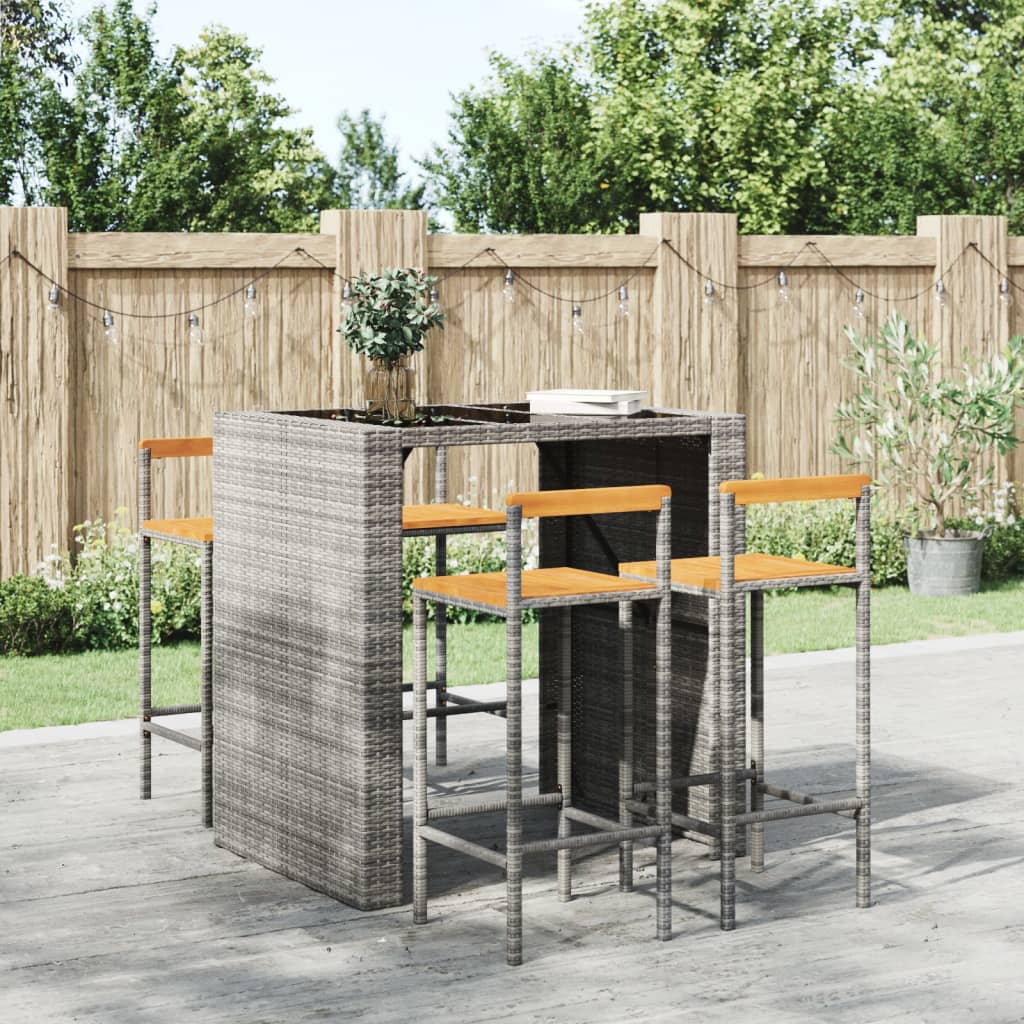 Bar Stool Set Of 2 Grey