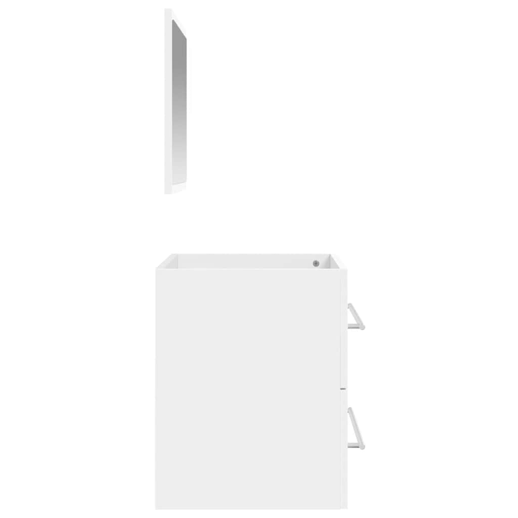 Bathroom Cabinet With Mirror Engineered Wood Large