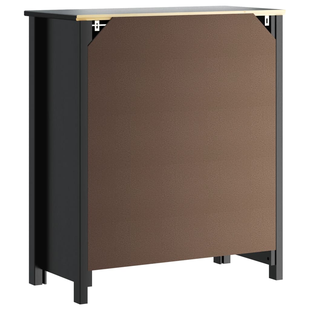 Bathroom Cabinet Solid Pine Wood, Engineered Wood, Metal