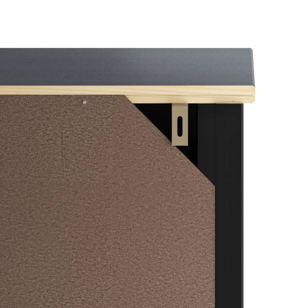 Bathroom Cabinet Solid Pine Wood, Engineered Wood, Metal