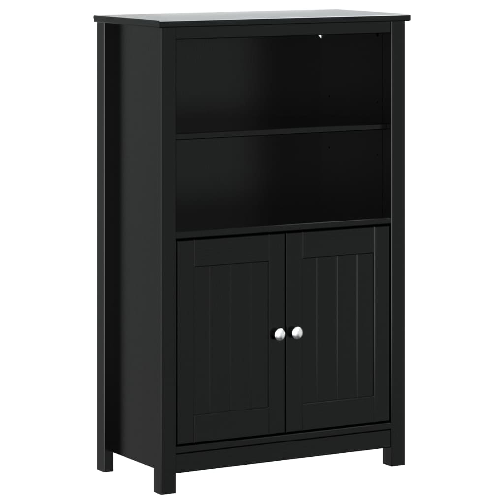 Bathroom Cabinet Solid Pine Wood, Engineered Wood, Metal