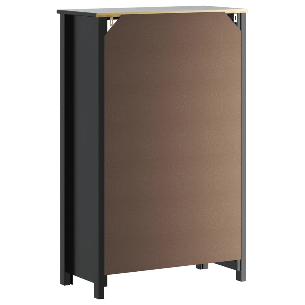 Bathroom Cabinet Solid Pine Wood, Engineered Wood, Metal