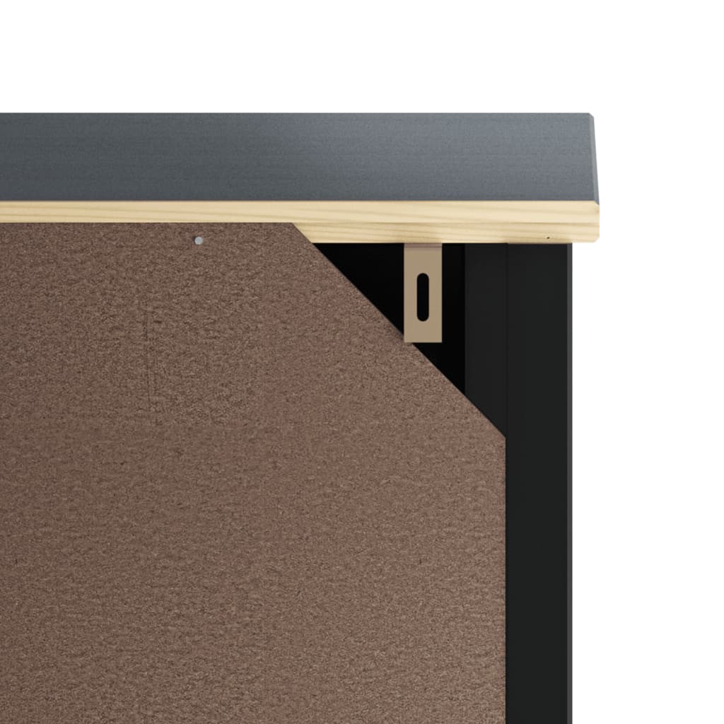 Bathroom Cabinet Solid Pine Wood, Engineered Wood, Metal