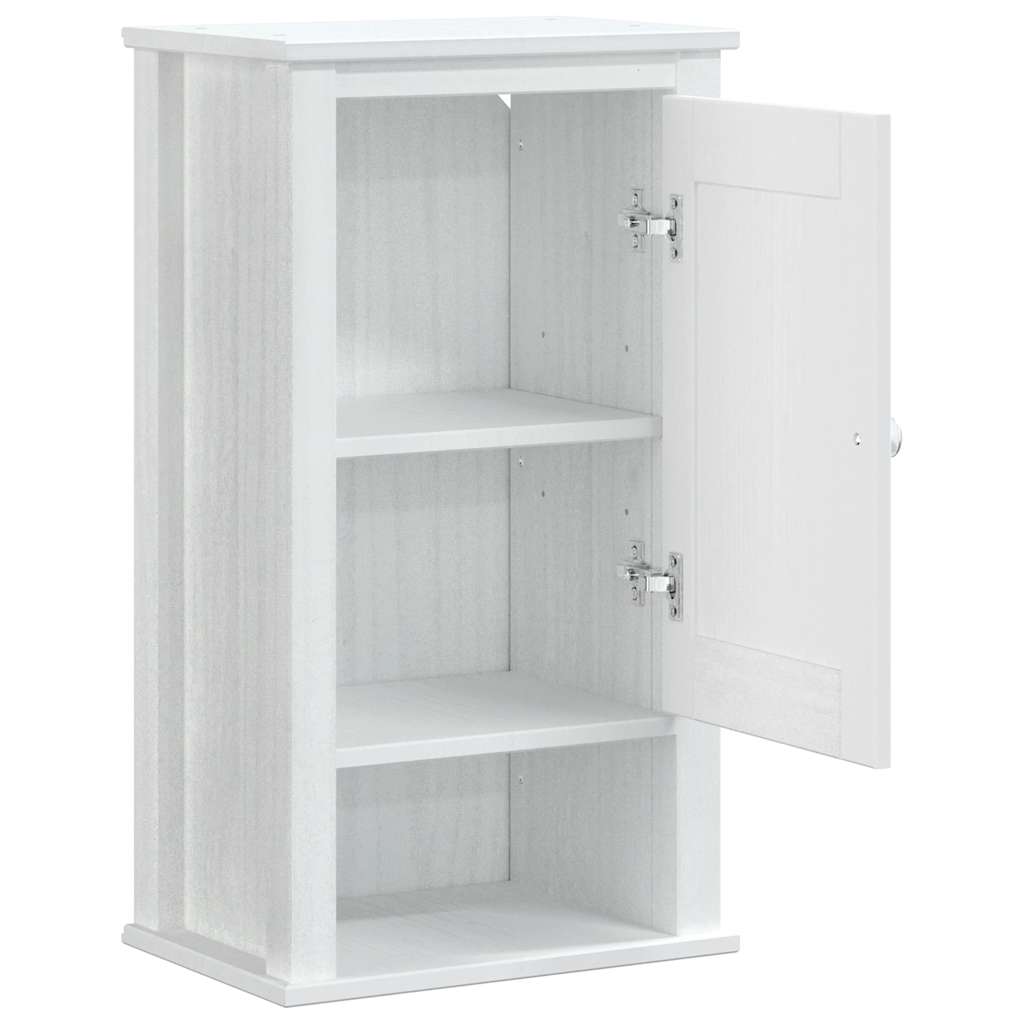 Bathroom Wall Cabinet Solid Pine Wood, Engineered Wood, Metal