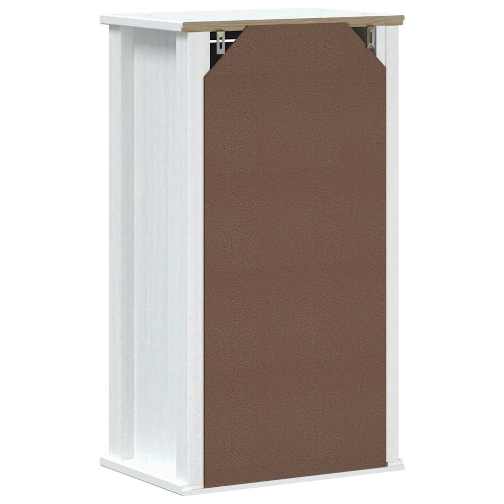 Bathroom Wall Cabinet Solid Pine Wood, Engineered Wood, Metal