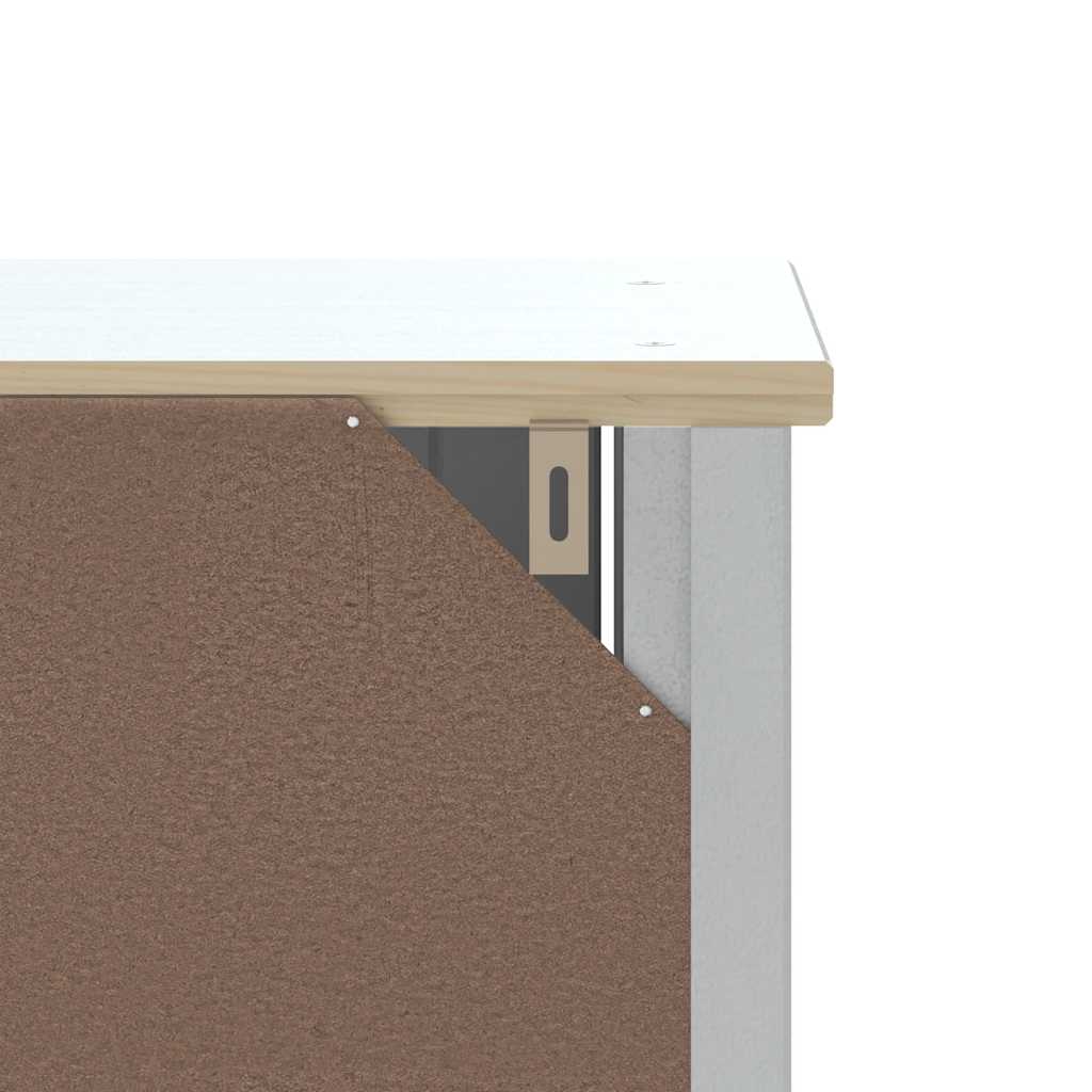 Bathroom Wall Cabinet Solid Pine Wood, Engineered Wood, Metal