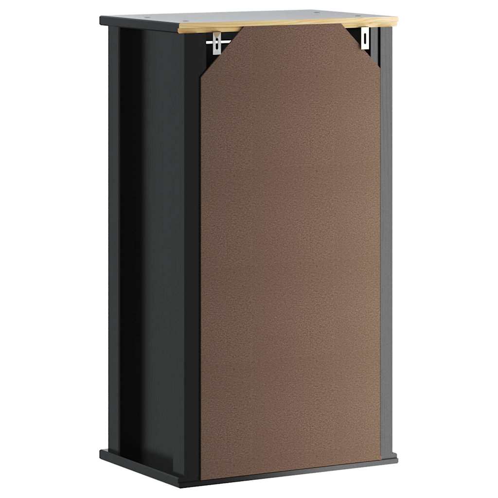 Bathroom Wall Cabinet Solid Pine, Engineered Wood, Metal