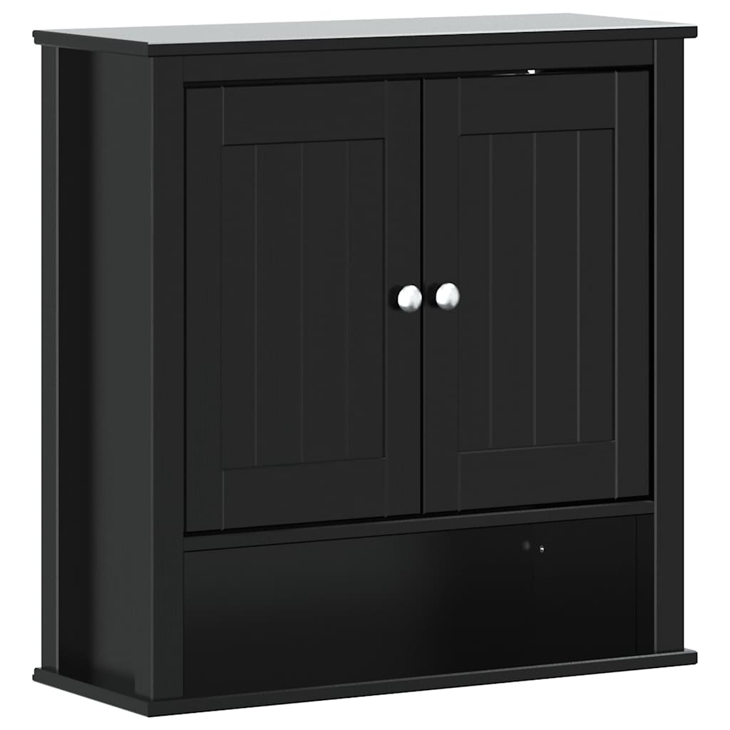 Bathroom Wall Cabinet Solid Pine Wood, Engineered Wood, Metal
