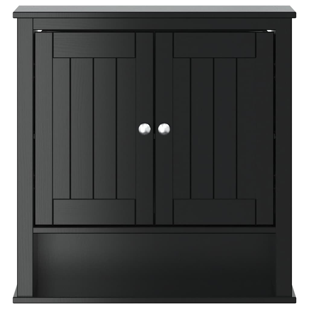 Bathroom Wall Cabinet Solid Pine Wood, Engineered Wood, Metal
