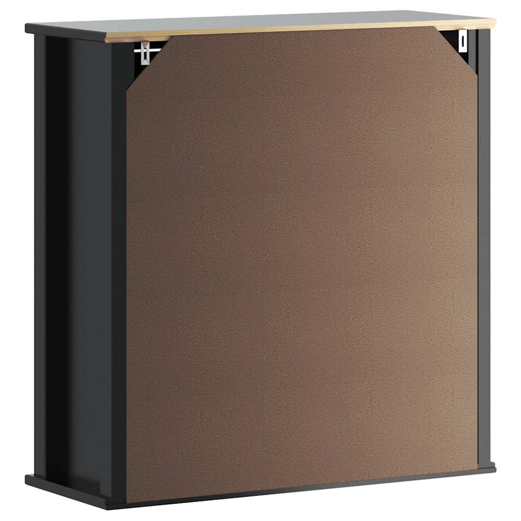 Bathroom Wall Cabinet Solid Pine Wood, Engineered Wood, Metal