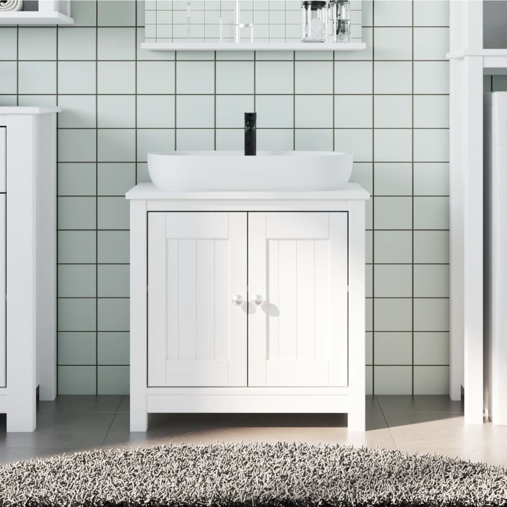 Bathroom Sink Cabinet Solid Pine Wood, Engineered Wood, Metal