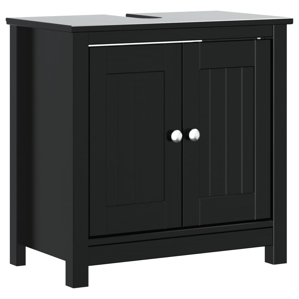 Bathroom Sink Cabinet Solid Pine Wood, Engineered Wood, Metal
