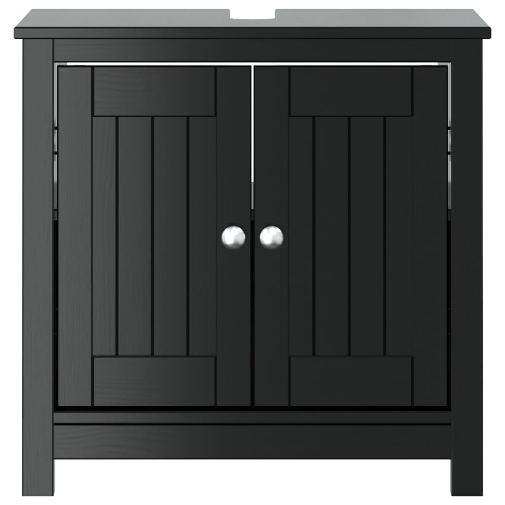 Bathroom Sink Cabinet Solid Pine Wood, Engineered Wood, Metal