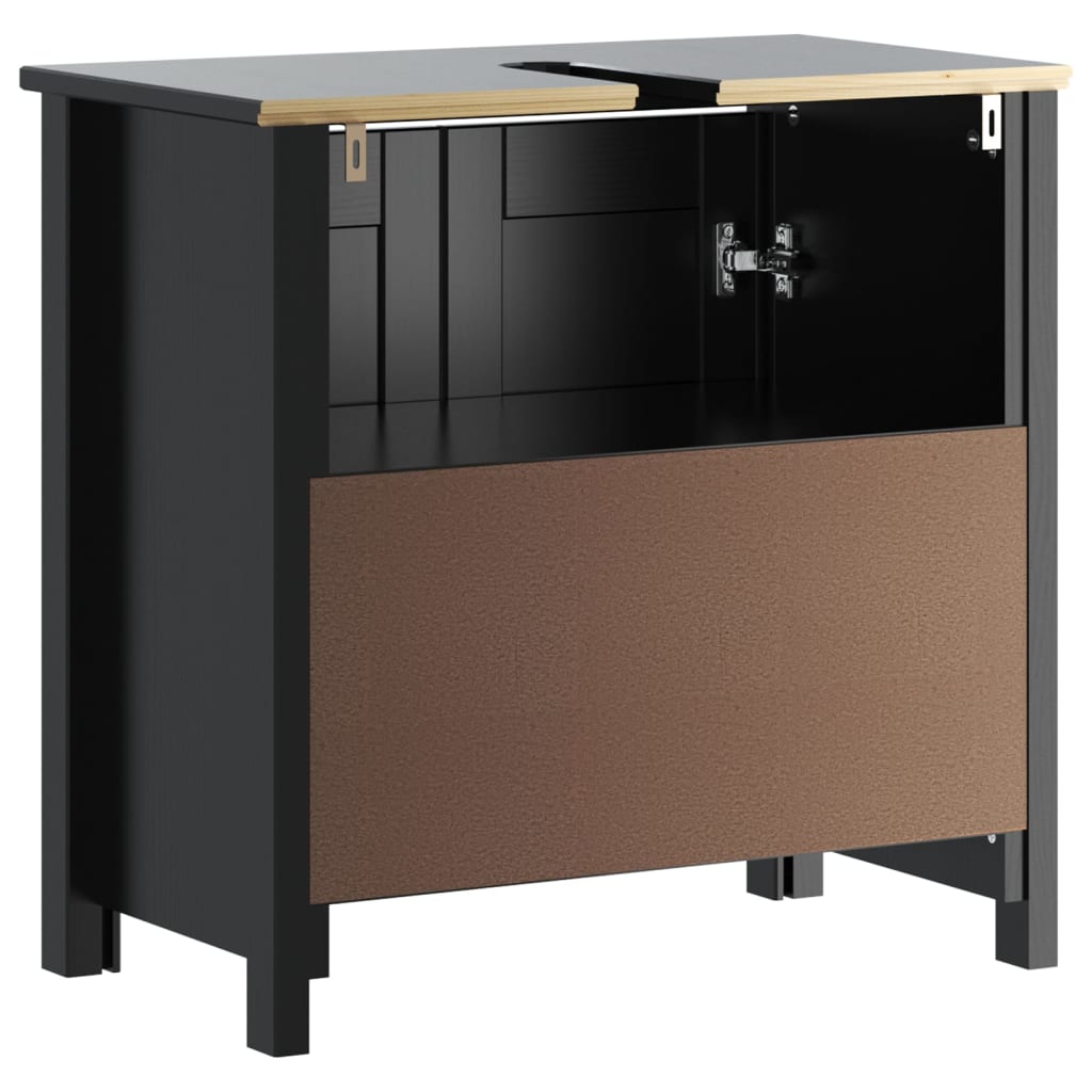 Bathroom Sink Cabinet Solid Pine Wood, Engineered Wood, Metal