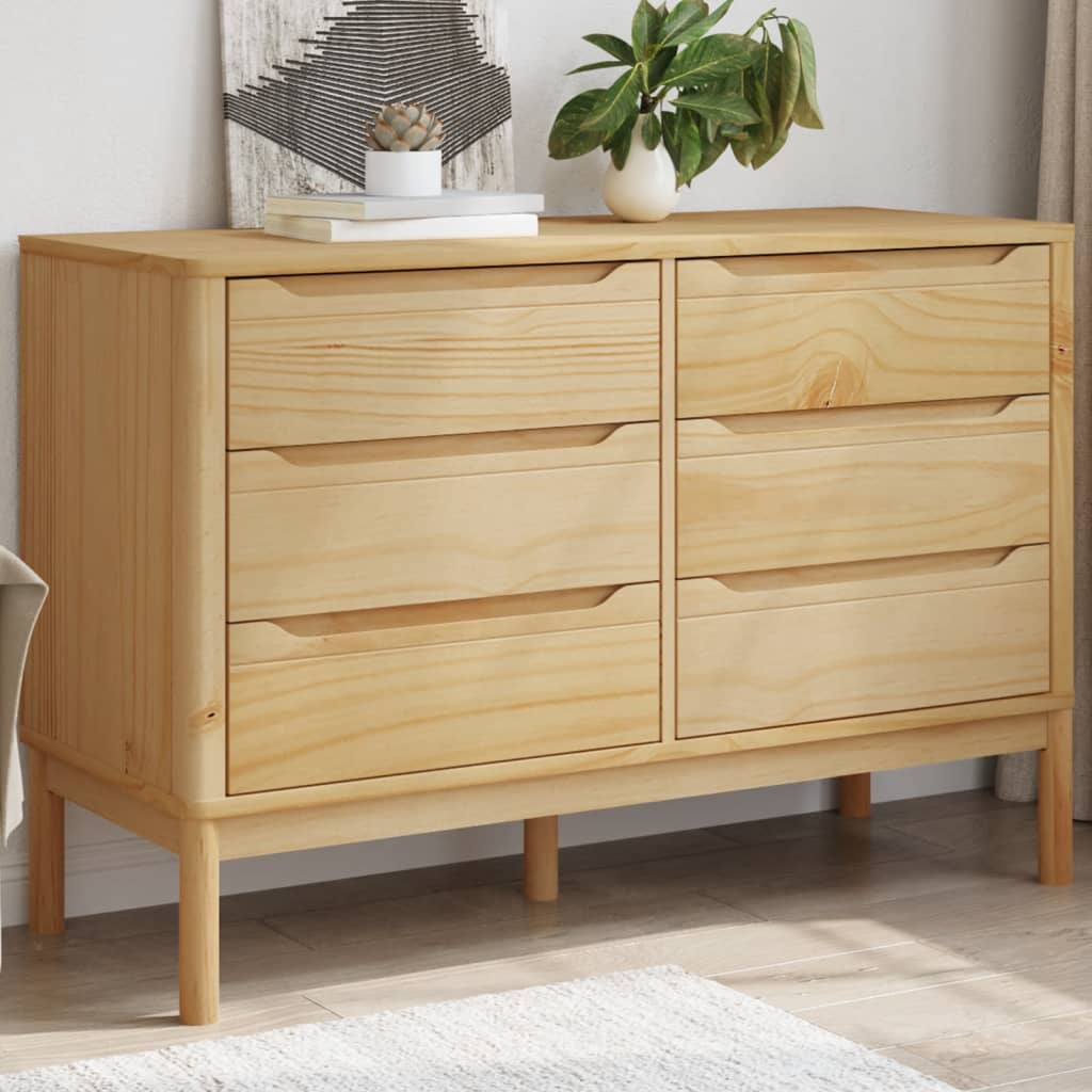 Drawer Cabinet Solid Pine Wood Medium Chest Of Drawers