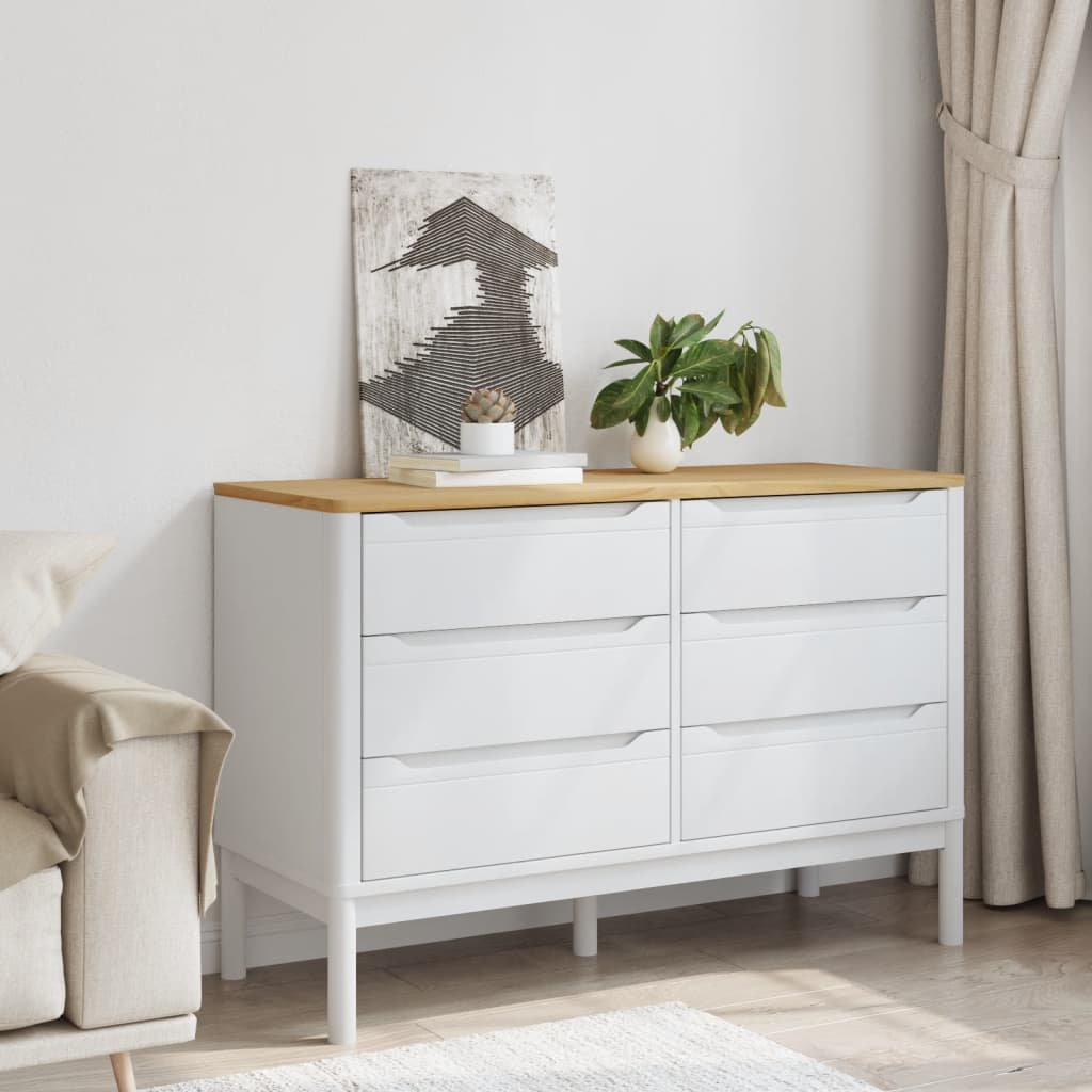 Drawer Cabinet Solid Pine Wood Medium Chest Of Drawers