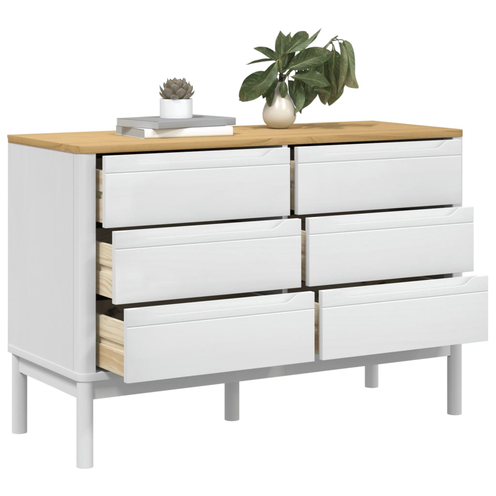 Drawer Cabinet Solid Pine Wood Medium Chest Of Drawers