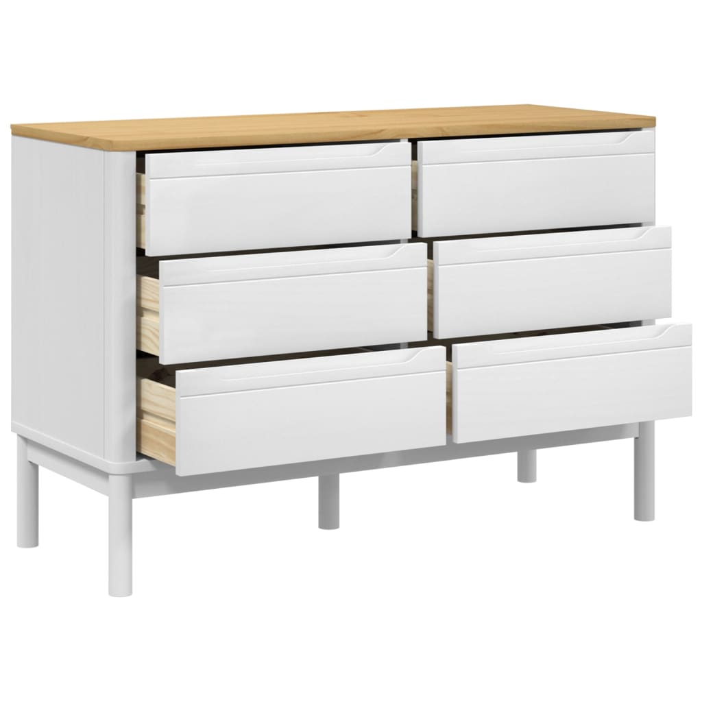 Drawer Cabinet Solid Pine Wood Medium Chest Of Drawers