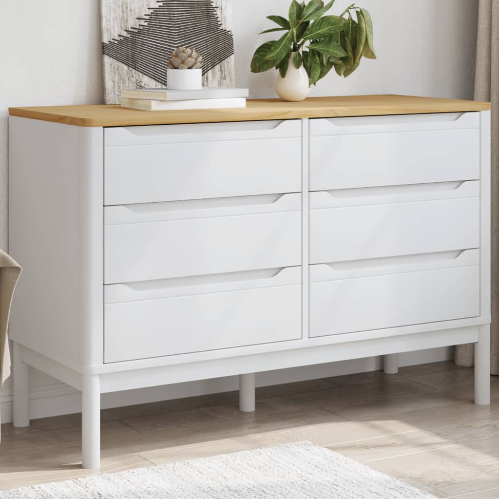 Drawer Cabinet Solid Pine Wood Medium Chest Of Drawers