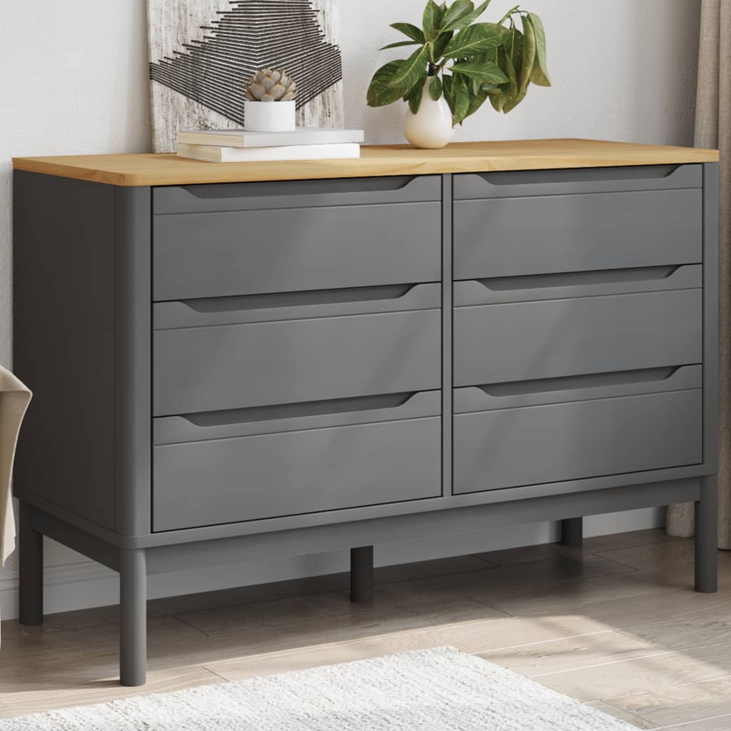 Drawer Cabinet Solid Pine Wood Medium Chest Of Drawers