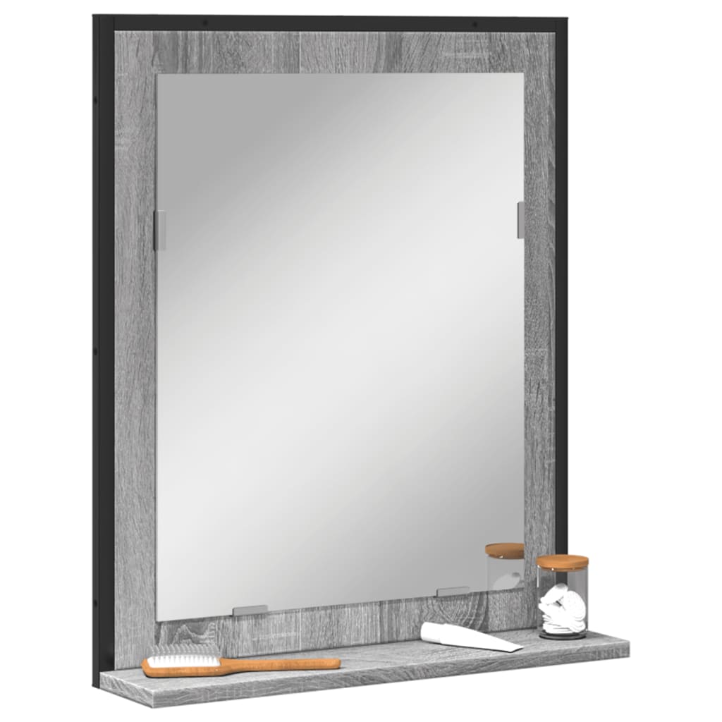 Bathroom Mirror Engineered Wood Medium Wall Mounting