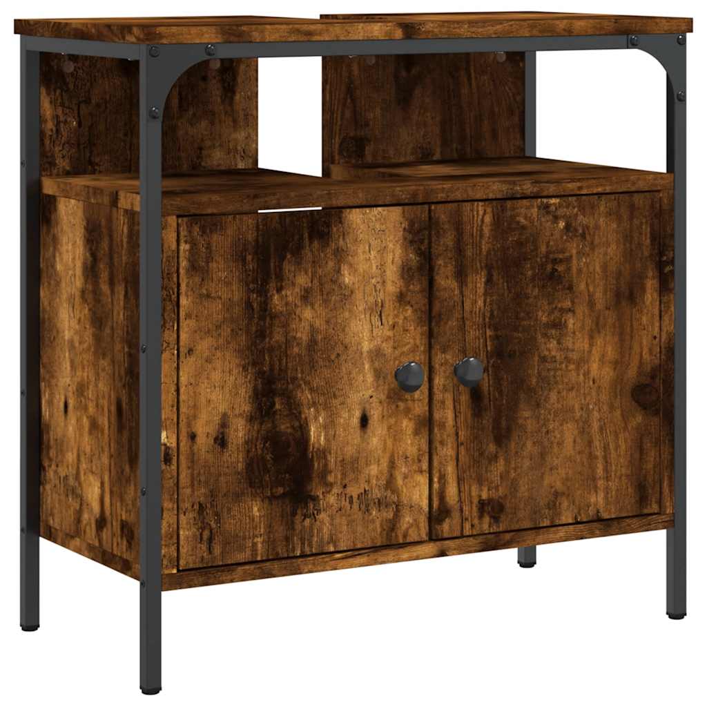 Bathroom Sink Cabinet Engineered Wood, Powder-Coated Steel