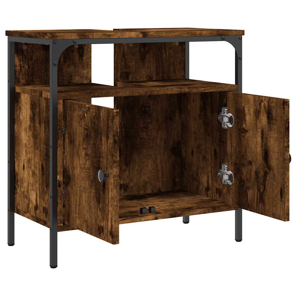 Bathroom Sink Cabinet Engineered Wood, Powder-Coated Steel