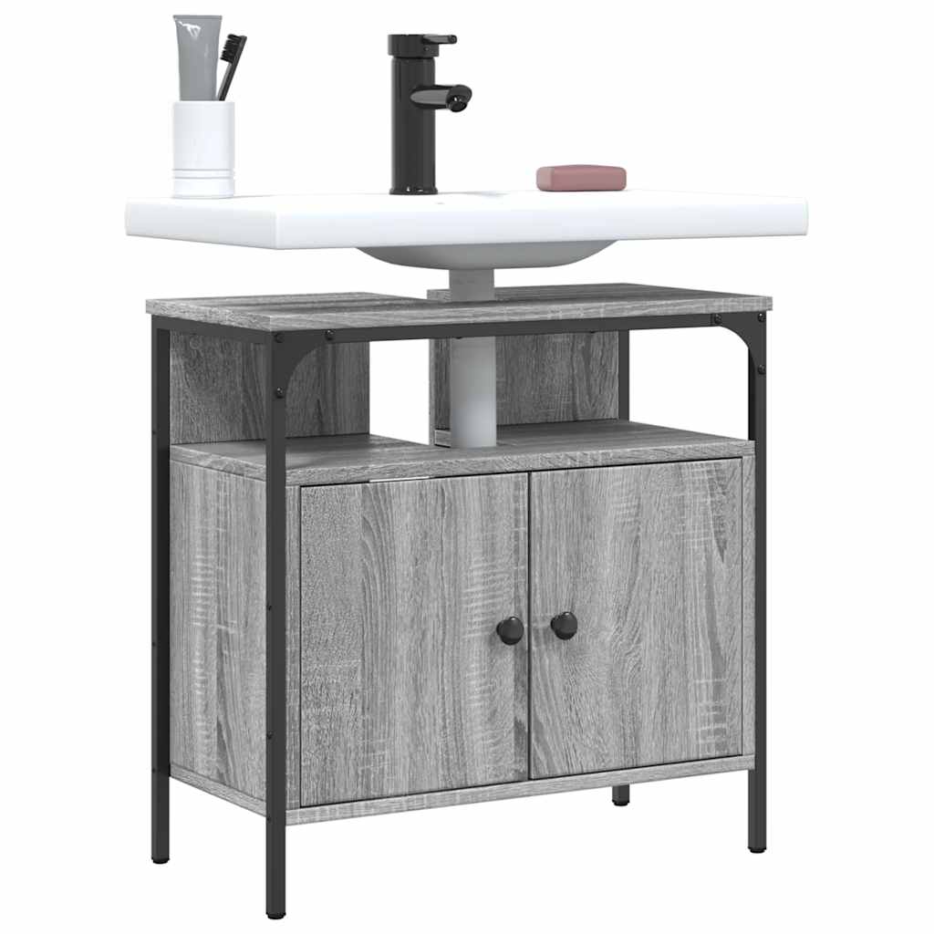 Bathroom Sink Cabinet Engineered Wood, Powder-Coated Steel