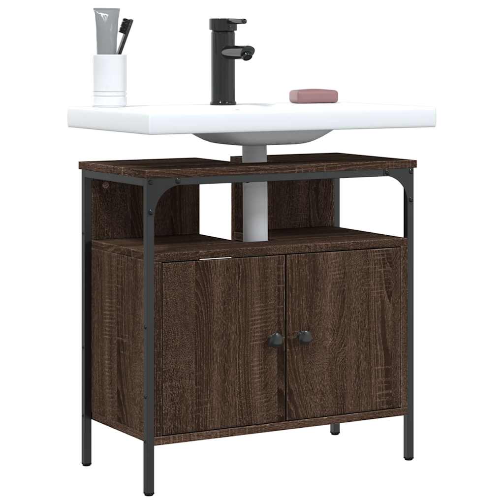 Bathroom Sink Cabinet Engineered Wood, Powder-Coated Steel