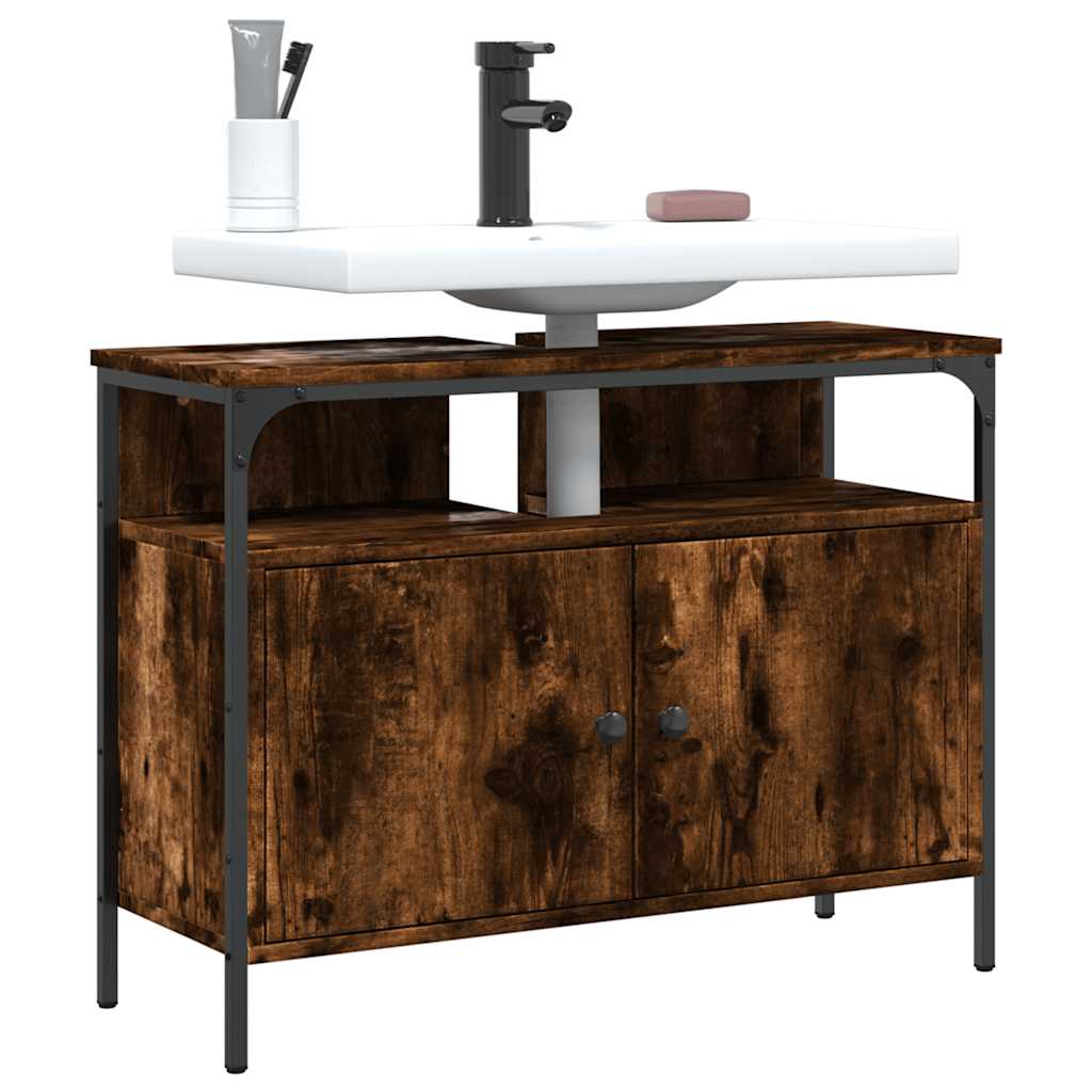 Bathroom Sink Cabinet Engineered Wood, Powder-Coated Steel