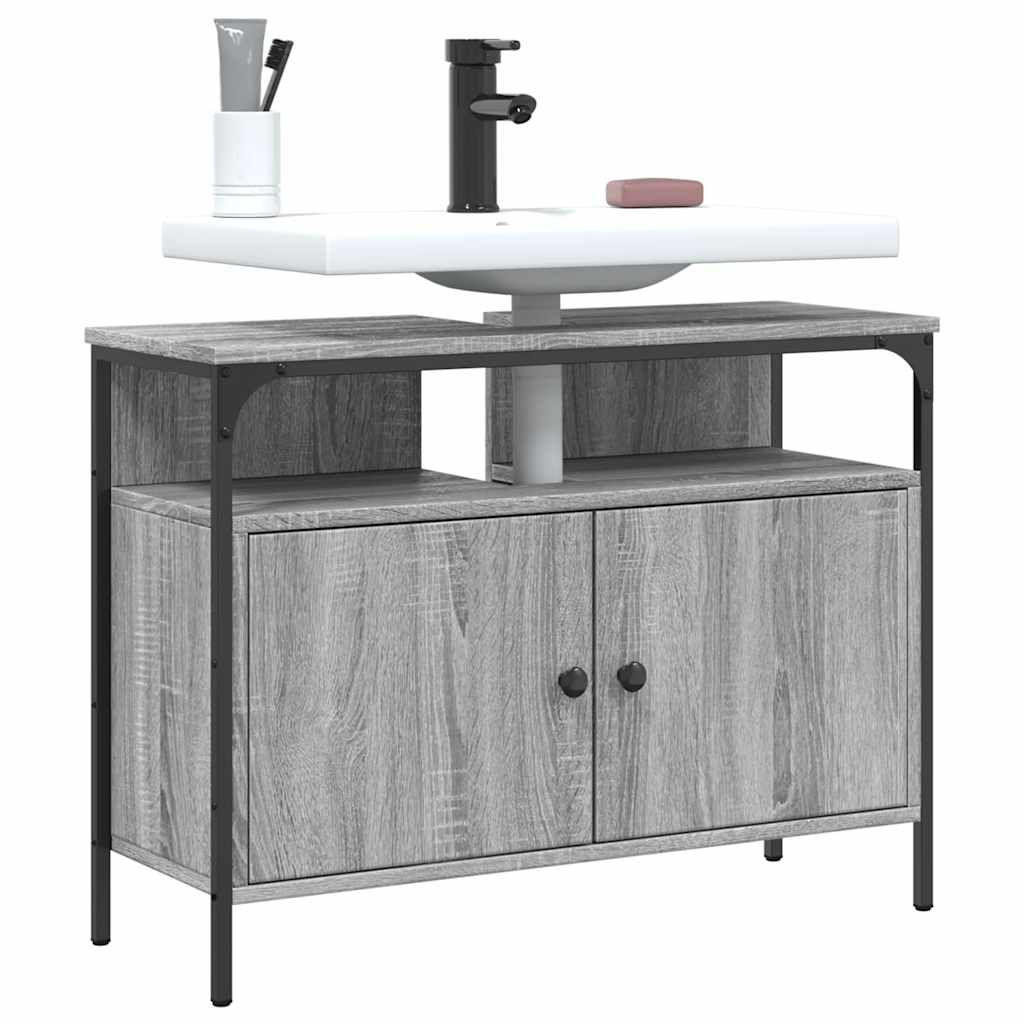 Bathroom Sink Cabinet Engineered Wood, Powder-Coated Steel