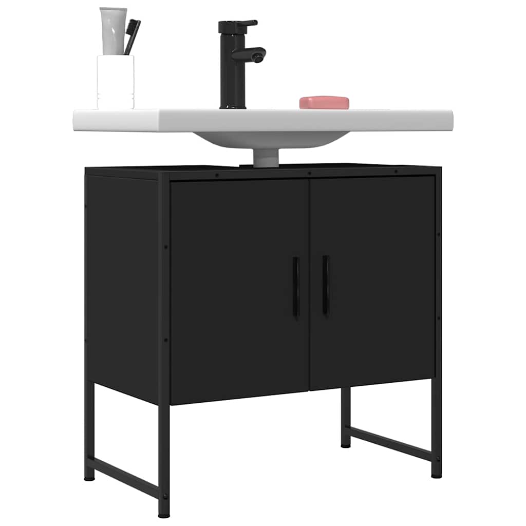 Bathroom Sink Cabinet Engineered Wood, Powder-Coated Steel