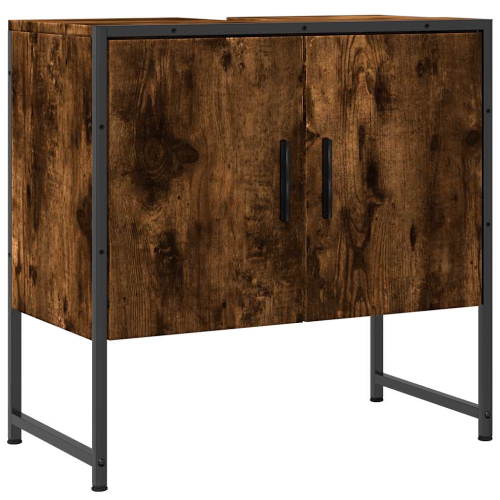 Bathroom Sink Cabinet Engineered Wood, Powder-Coated Steel