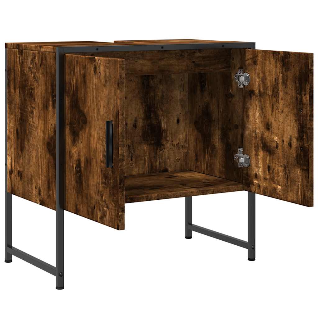 Bathroom Sink Cabinet Engineered Wood, Powder-Coated Steel