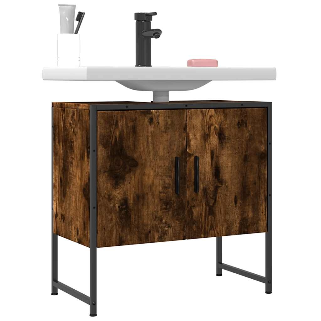 Bathroom Sink Cabinet Engineered Wood, Powder-Coated Steel