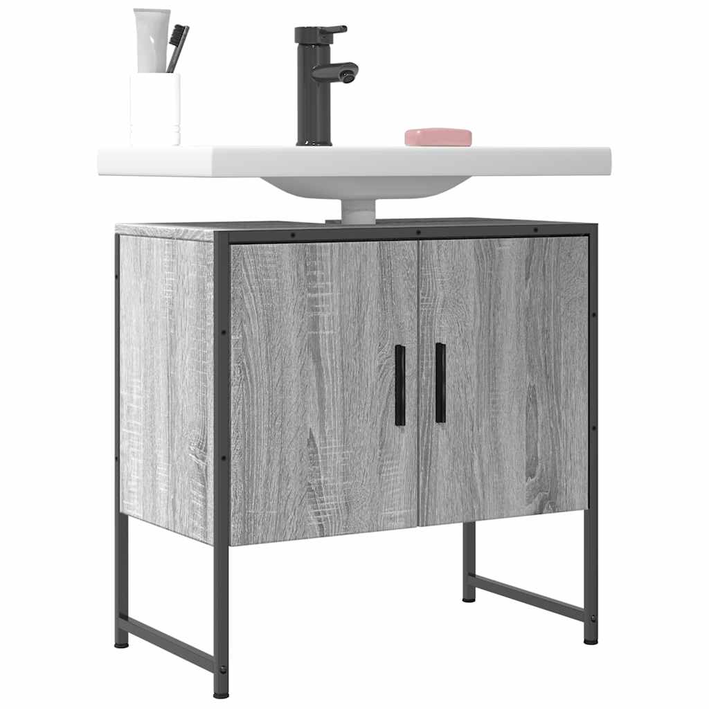 Bathroom Sink Cabinet Engineered Wood, Powder-Coated Steel