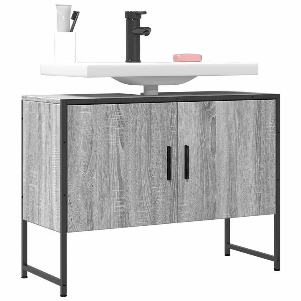 Bathroom Sink Cabinet Engineered Wood, Powder-Coated Steel