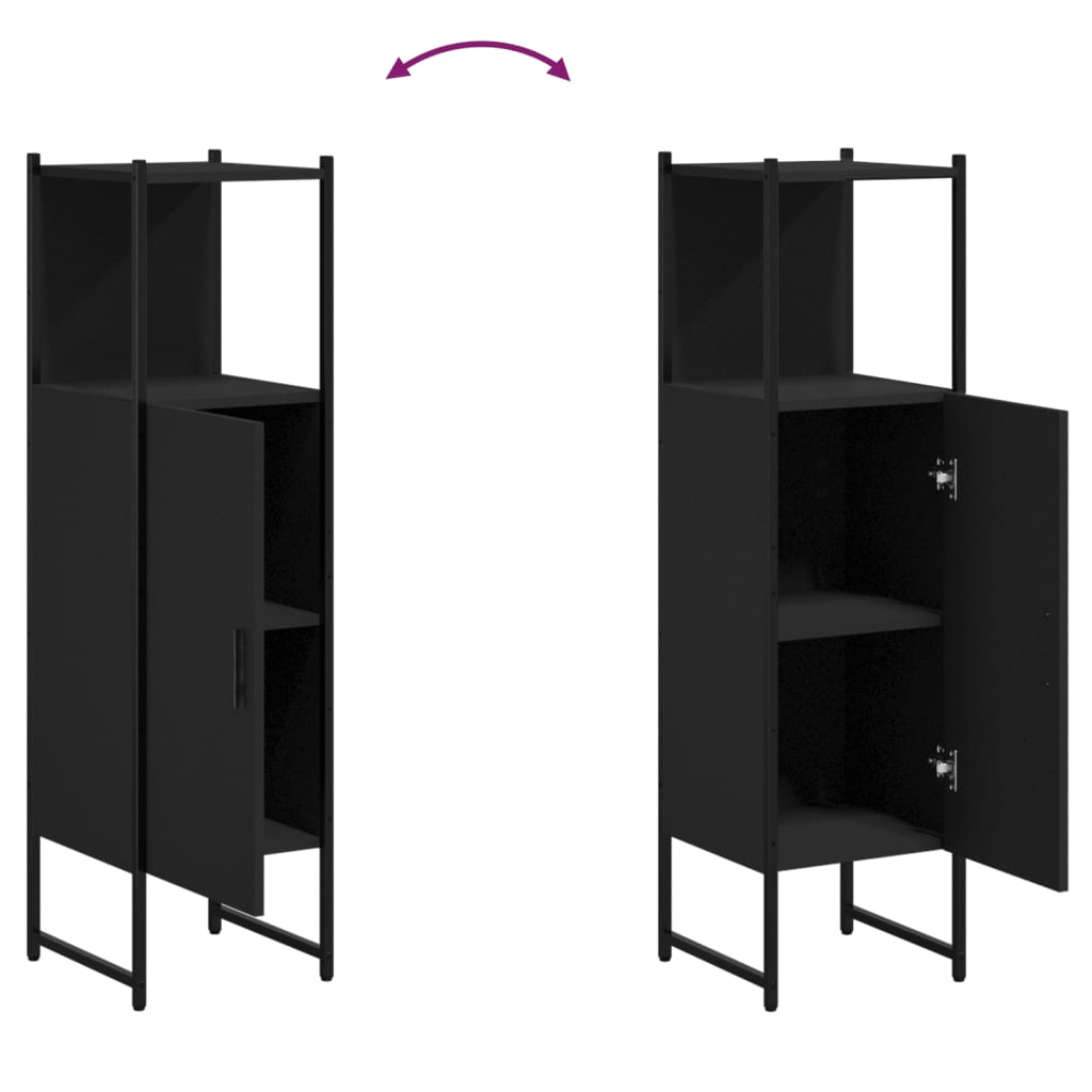 Bathroom Cabinet Engineered Wood And Powder-Coated Steel