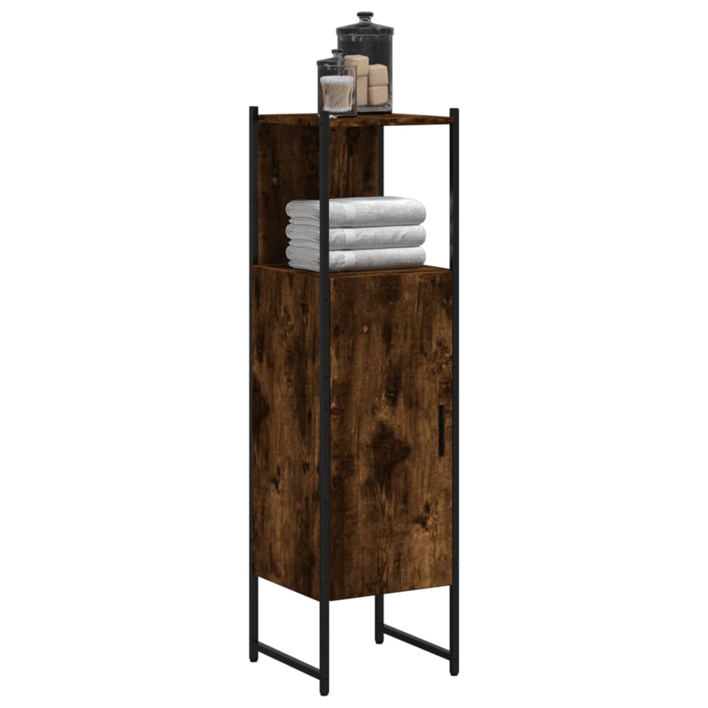 Bathroom Cabinet Engineered Wood And Powder-Coated Steel