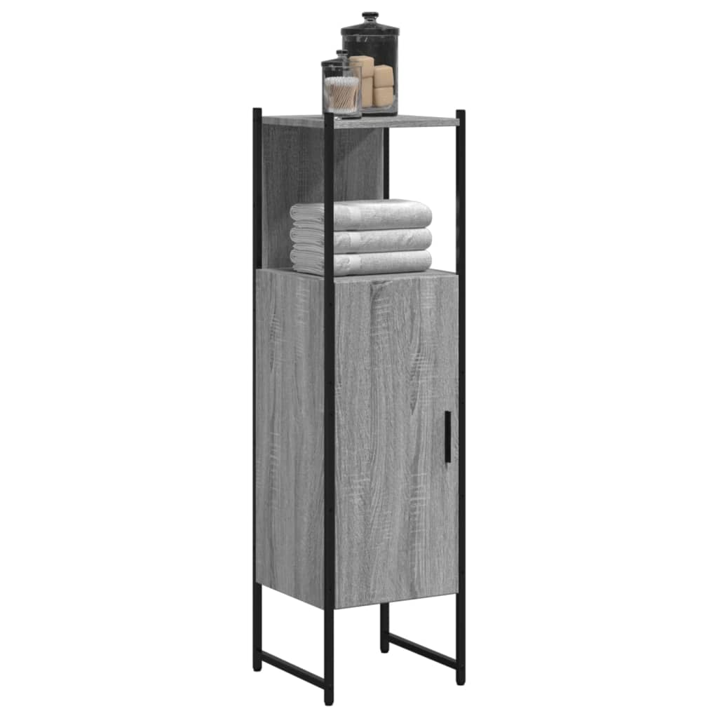 Bathroom Cabinet Engineered Wood And Powder-Coated Steel