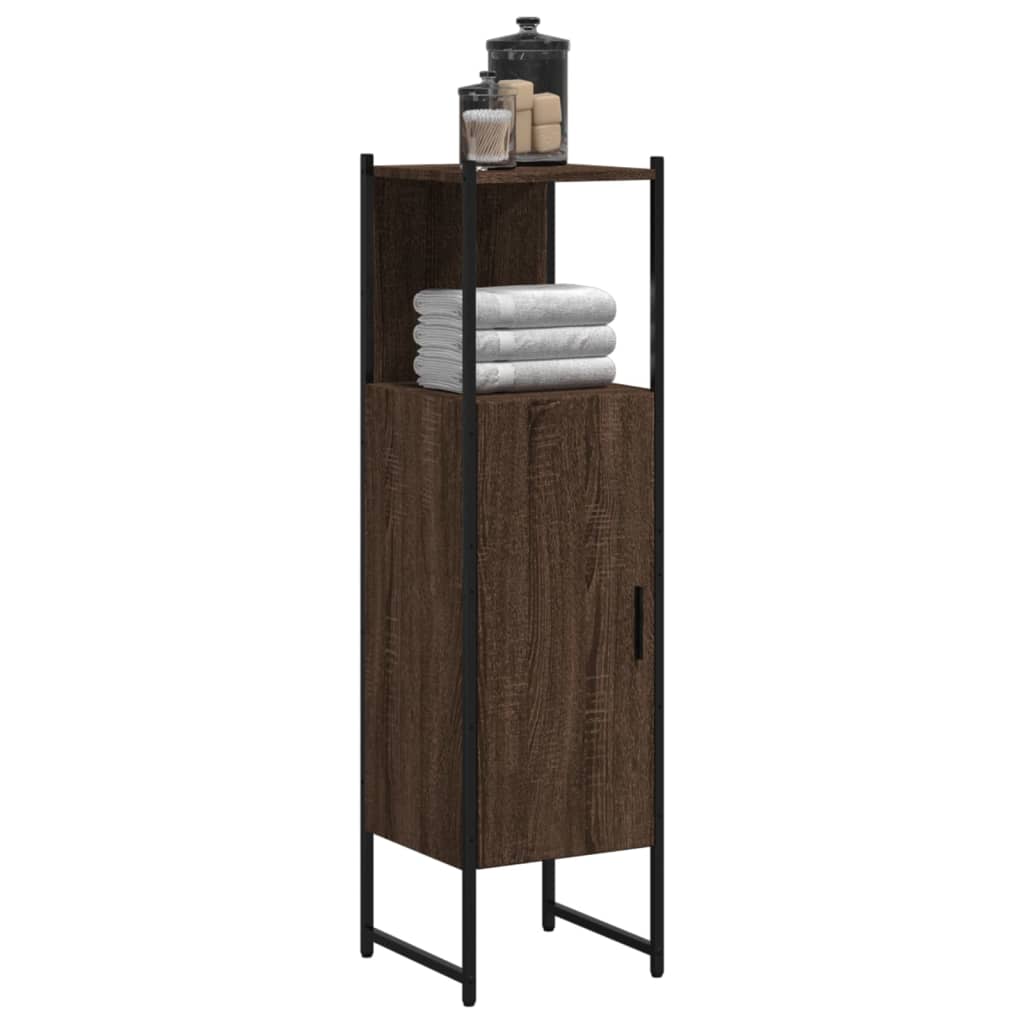 Bathroom Cabinet Engineered Wood And Powder-Coated Steel