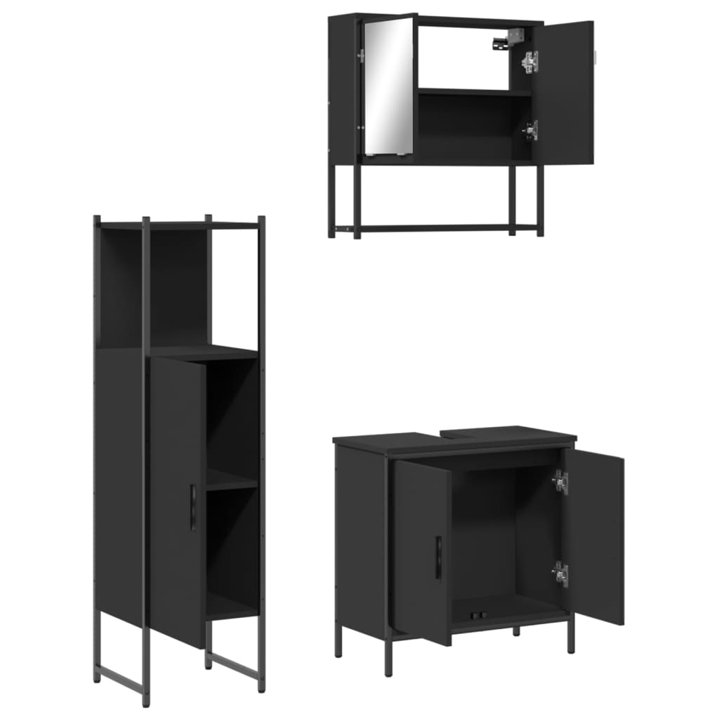 Bathroom Furniture Set Engineered Wood Medium