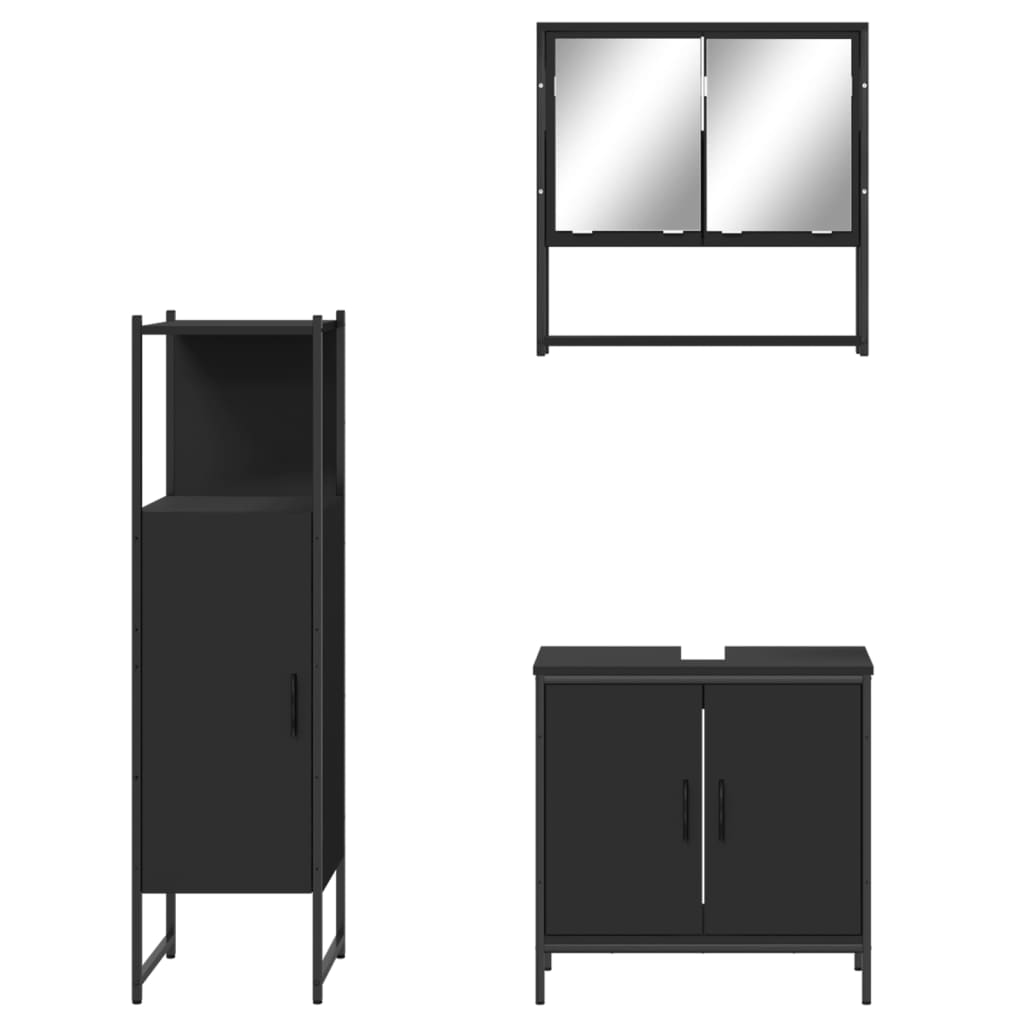 Bathroom Furniture Set Engineered Wood Medium