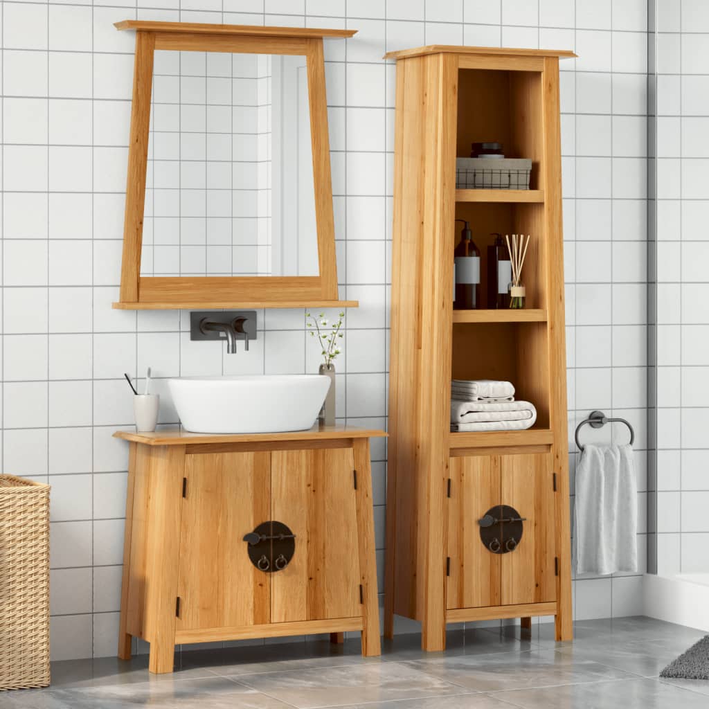Bathroom Set Solid Recycled Pinewood Medium Bathroom Set