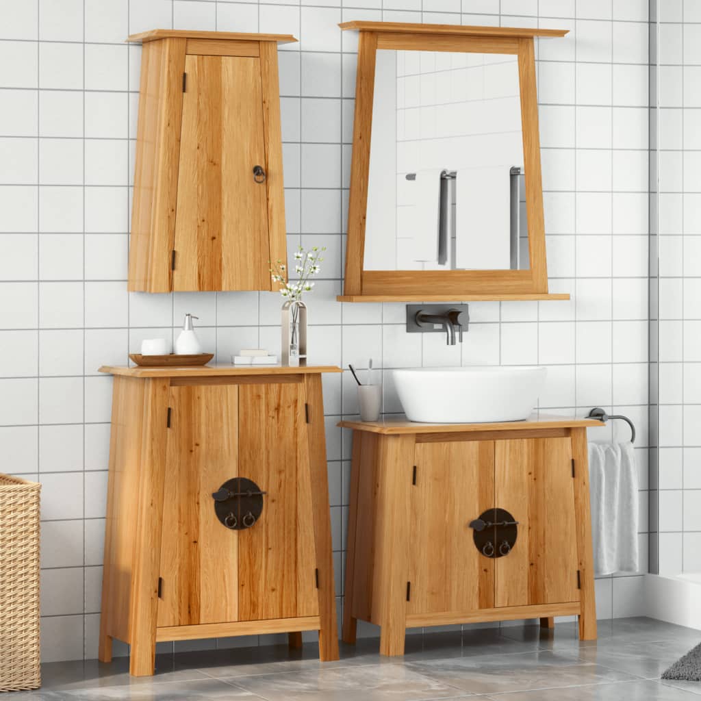 Bathroom Set Solid Recycled Pinewood Medium Bathroom Set